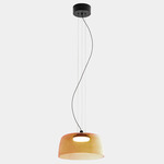 Levels Color-Select Single Pendant - Black / Amber
