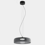 Levels Color-Select Single Pendant - Black / Smoke
