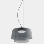 Levels Color-Select Double Pendant - Black / Smoke