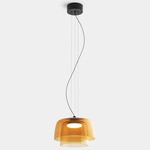 Levels Color-Select Double Pendant - Black / Amber