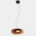 Levels Color-Select Double Pendant - Black / Amber