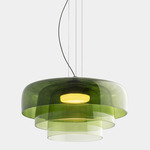 Levels Color-Select Triple Pendant - Black / Green