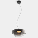 Levels Color-Select Triple Pendant - Black / Smoke