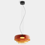 Levels Color-Select Triple Pendant - Black / Amber