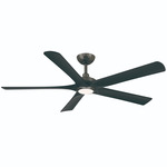 Seressa Smart Ceiling Fan with Color-Select Light - Rustic Gun Metal / Coal