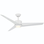 Verna Ceiling Fan with Color-Select Light - Flat White / Flat White