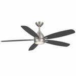 Soreno Ceiling Fan with Color-Select Light - Brushed Nickel / Coal