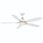 Soreno Ceiling Fan with Color-Select Light - White / White / White