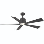 Oovin Smart Ceiling Fan with Color-Select Light - Coal / Coal / Coal