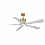 Oovin Smart Ceiling Fan with Color-Select Light - Heritage Brass / Coastal Driftwood / Warm Coastal Driftwood
