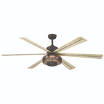 Ligero Smart Ceiling Fan with Color-Select Light - Dark Bronze / White Oak / Smoked Brown