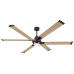 Soarin Smart Ceiling Fan with Color-Select Light - Dark Bronze / White Oak