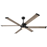 Soarin Smart Ceiling Fan with Color-Select Light - Coal / Aged Oak