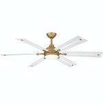 Allegata Smart Ceiling Fan with Color-Select Light - Heritage Brass / Alabaster