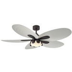 Saltcress Smart Ceiling Fan with Color-Select Light - Dark Bronze / Sand