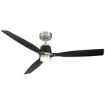 Foxden Smart Ceiling Fan with Color-Select Light - Brushed Nickel / Coal / Coal