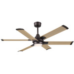Soarin Smart Ceiling Fan with Color-Select Light - Dark Bronze / White Oak