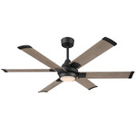 Soarin Smart Ceiling Fan with Color-Select Light - Coal / Aged Oak