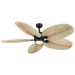 Portesa Smart Ceiling Fan with Color-Select Light - Coal / Natural