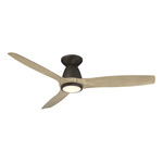 Skylark Flush Smart Ceiling Fan with Light - Bronze / White Oak