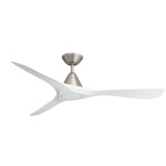 Carve Smart Ceiling Fan - Antique Nickel / Matte White