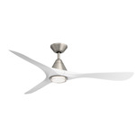 Carve Smart Ceiling Fan - Antique Nickel / Matte White