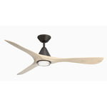 Carve Smart Ceiling Fan - Bronze / White Oak