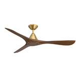 Carve Smart Ceiling Fan - Soft Brass / Distressed Koa
