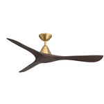 Carve Smart Ceiling Fan - Soft Brass / Dark Walnut