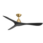 Carve Smart Ceiling Fan - Soft Brass / Matte Black
