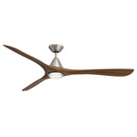 Carve Smart Ceiling Fan - Antique Nickel / Distressed Koa