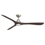 Carve Smart Ceiling Fan - Antique Nickel / Dark Walnut
