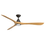 Carve Smart Ceiling Fan - Bronze / Honey Oak