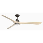 Carve Smart Ceiling Fan - Bronze / White Oak