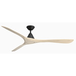 Carve Smart Ceiling Fan - Matte Black / White Oak