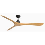 Carve Smart Ceiling Fan - Matte White / Honey Oak