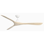 Carve Smart Ceiling Fan - Matte White / White Oak