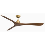 Carve Smart Ceiling Fan - Soft Brass / Distressed Koa