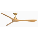 Carve Smart Ceiling Fan - Soft Brass / Honey Oak