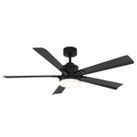Radiant Ceiling Fan with Color-Select Light - Matte Black / Alabaster