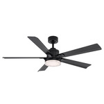 Radiant Ceiling Fan with Color-Select Light - Matte Black / Crystal