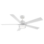 Radiant Ceiling Fan with Color-Select Light - Matte White / Clear