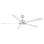 Radiant Ceiling Fan with Color-Select Light - Matte White / Alabaster