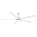 Radiant Ceiling Fan with Color-Select Light - Matte White / Clear