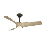 Zephyr Smart 3-Blade Fan with Color-Select Light - Bronze / White Oak / White Oak
