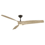 Zephyr Smart 3-Blade Fan with Color-Select Light - Bronze / White Oak / White Oak