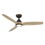Skylark Smart Ceiling Fan with Color Select Light - Bronze / White Oak