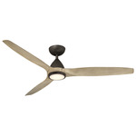 Skylark Smart Ceiling Fan with Color Select Light - Bronze / White Oak