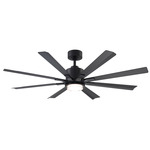Size Matters Smart Ceiling Fan with Color-Select Light - Matte Black / Matte Black