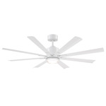 Size Matters Smart Ceiling Fan with Color-Select Light - Matte White / Matte White